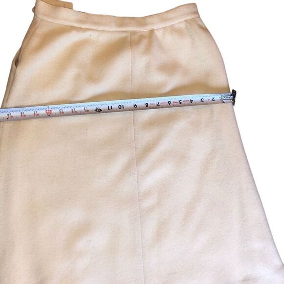 Vintage Breckenridge Wool Skirt A line Cream Size 12 Lined - Picture 10 of 11